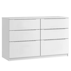 Genoa gloss 6 drawer wide chest