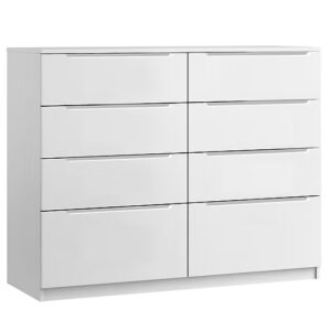 Genoa gloss 8 drawer wide chest