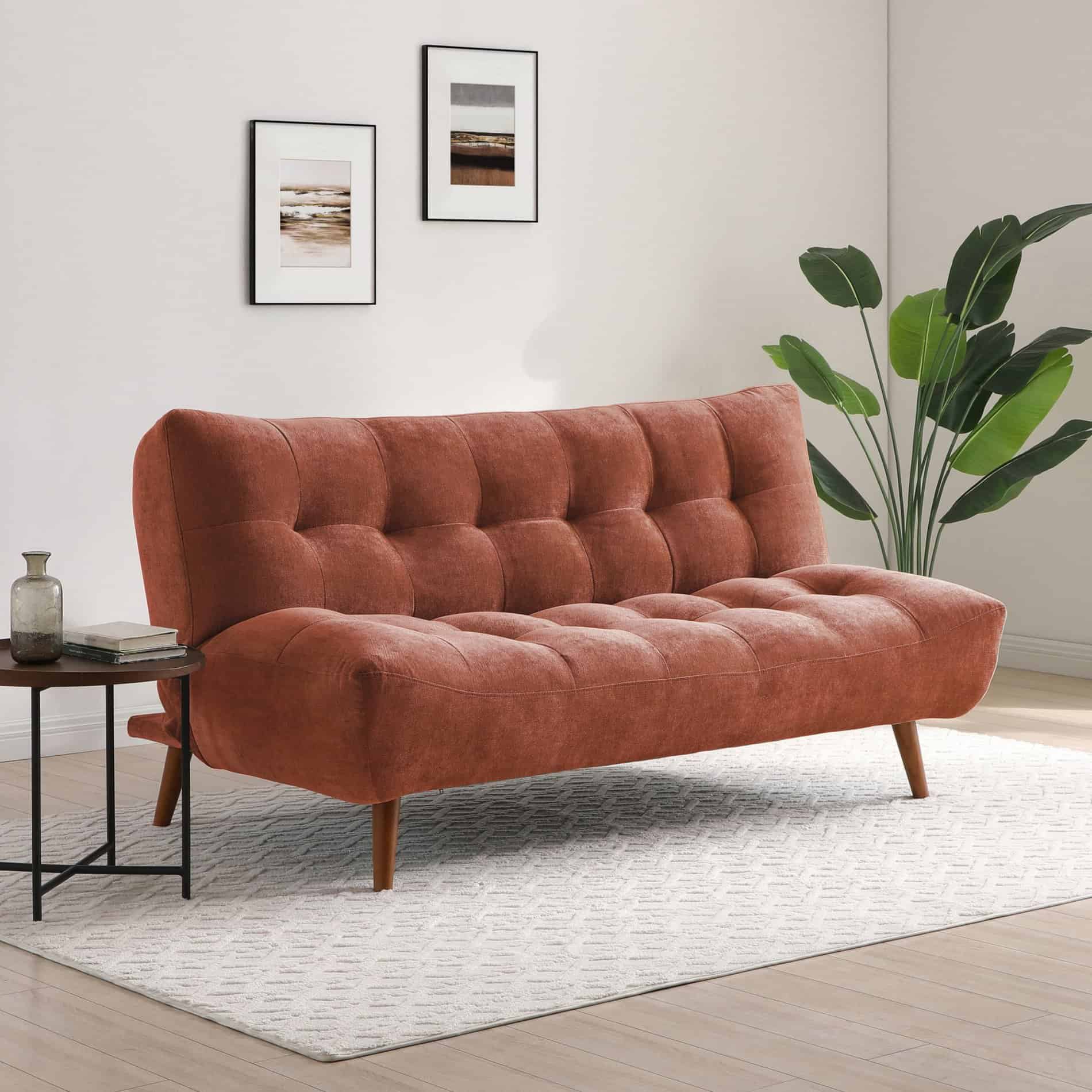 Terracotta lux (17) Lexi click clack sofa bed