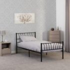 Harley single metal bed frame