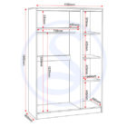 Malvern 3 door wardrobe