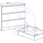 Malvern 3 drawer chest