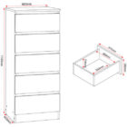 Malvern 5 drawer narrow chest
