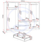 Malvern 6 door 2 drawer wardrobe