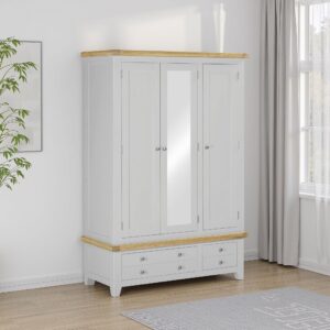 Winchester Oak Painted 3 door 2 drawer robe