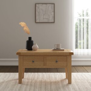 Winchester Oak 2 drawer coffee table