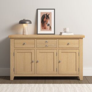 Winchester Oak 3 door 3 drawer sideboard