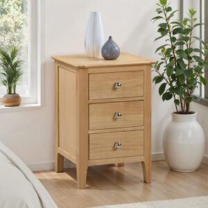 Cotswold Oak 3 drawer bedside